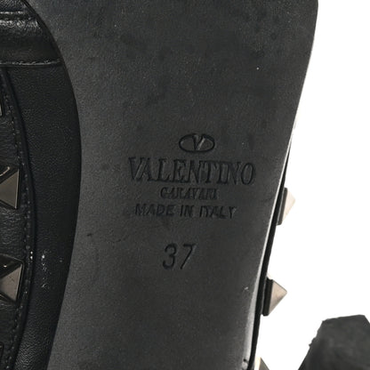 Valentino Garavani Calfskin Nappa Rockstud Ankle Strap 100mm Pumps 37 Black 9 of 10