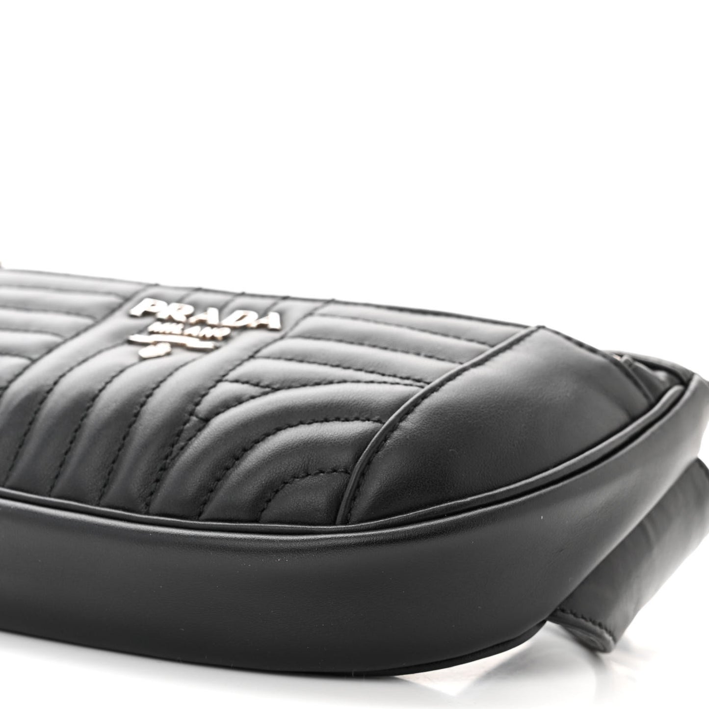 Soft Calfskin Impunture Diagramme Belt Bag Black