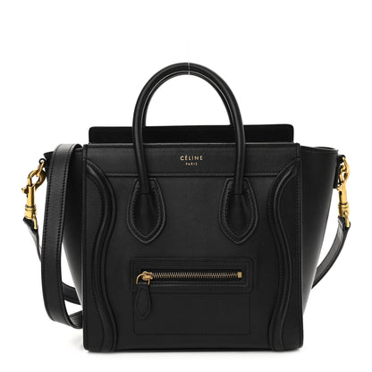 Celine Smooth Calfskin Nano Luggage Black 1 of 14