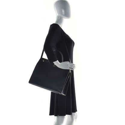 Burberry Grainy Calfskin Medium Title Bag Black 2 of 11