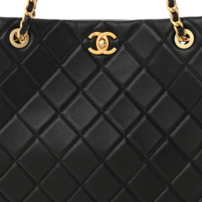 Chanel Caviar Quilted Sweet Classic Shopping Tote Black 8 of 13