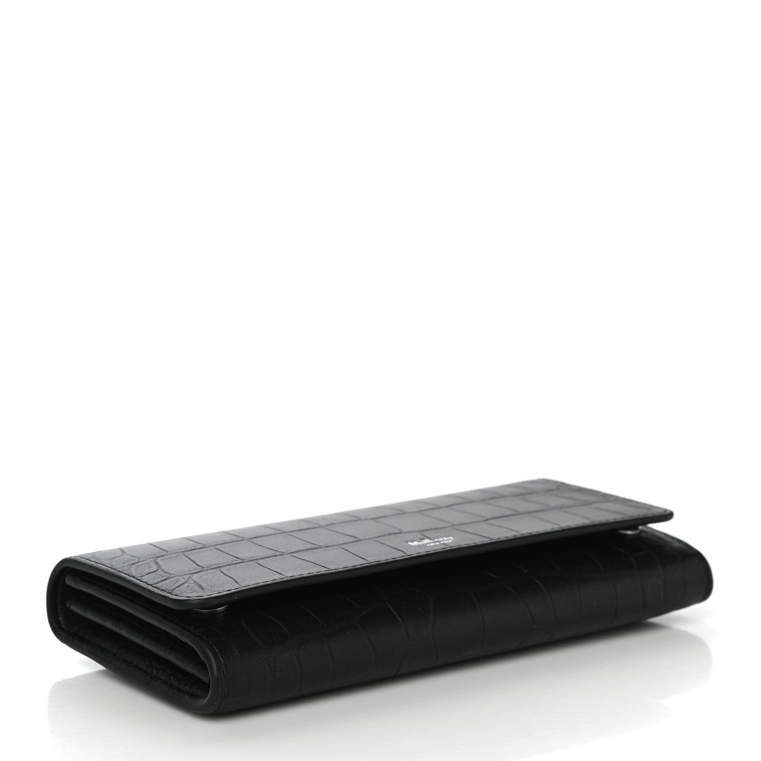 Mulberry Crocodile Embossed Calfskin Wallet Black 4 of 10