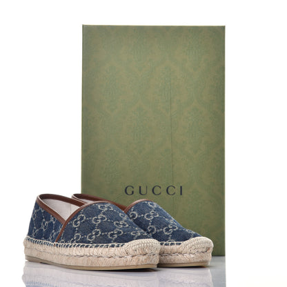 Gucci Denim GG Monogram Espadrilles 37 Blue Tea Cuir 9 of 9