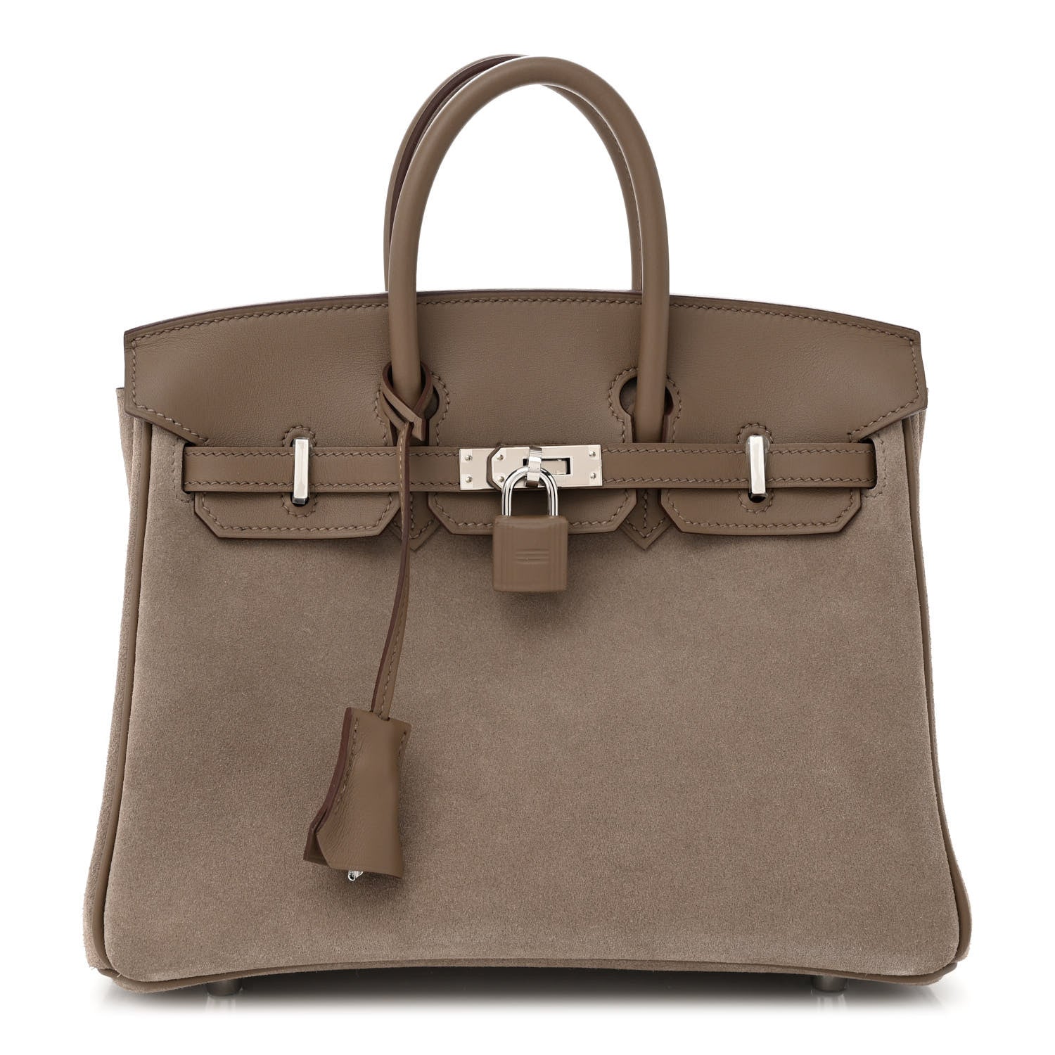 Hermes Veau Doblis Swift Grizzly Birkin 25 Etoupe 1 of 10