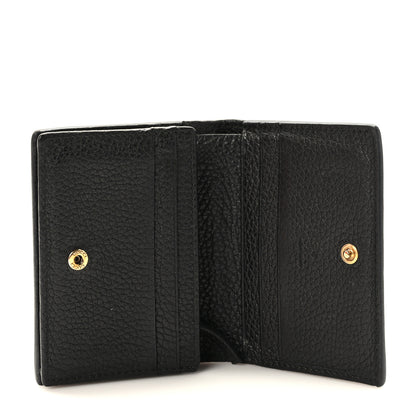 Gucci Pebbled Calfskin Animalier Card Case Black 5 of 8