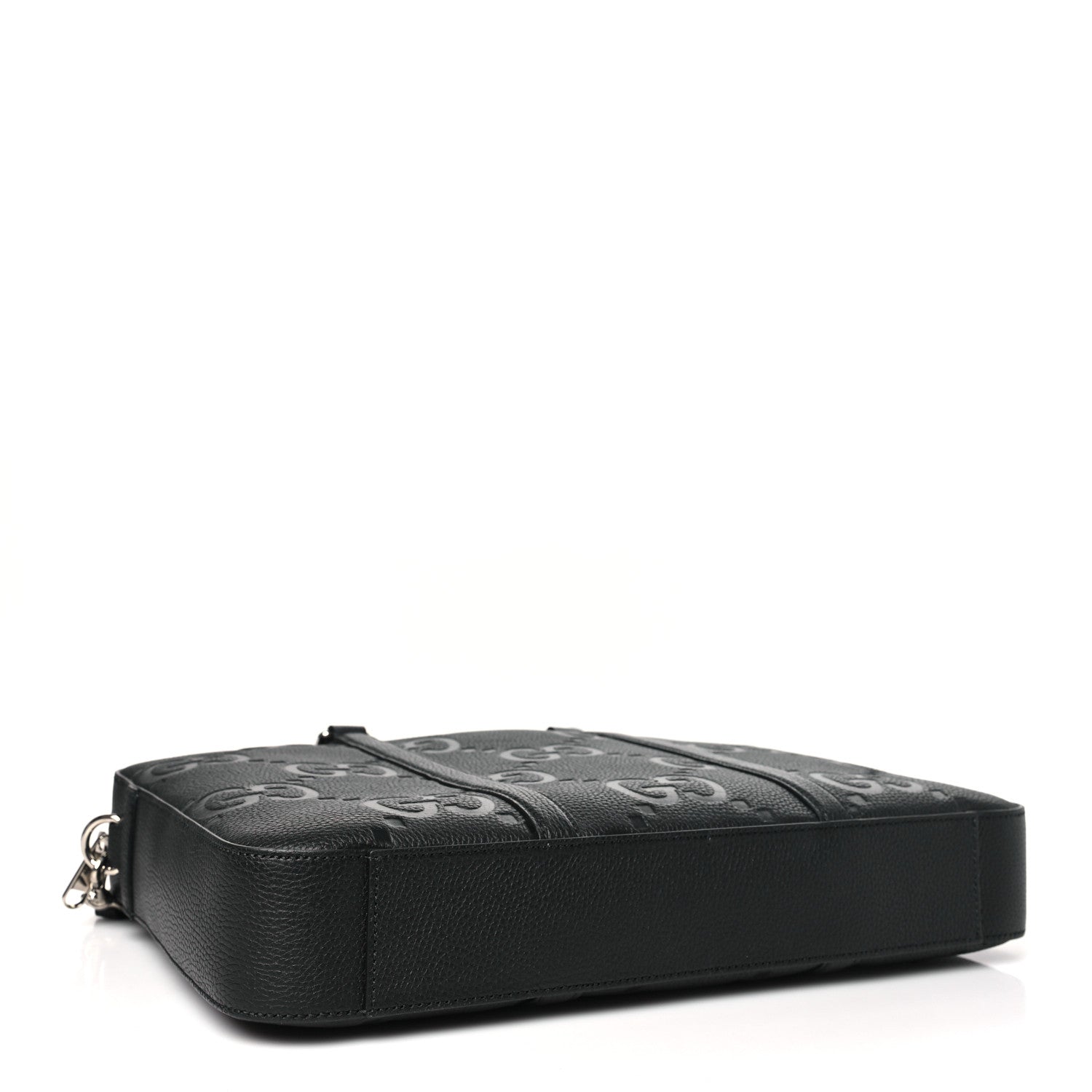 Gucci Piuma Calfskin Jumbo GG Embossed Briefcase Black 4 of 10