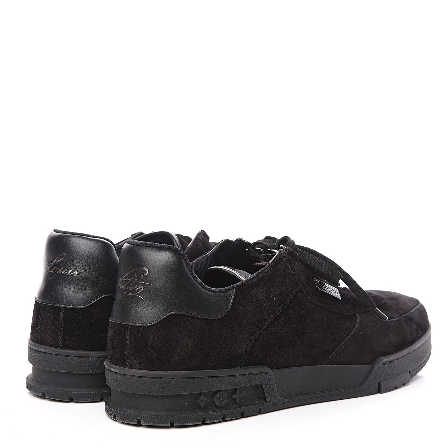 Suede Uniform Sneakers 10.5 Black