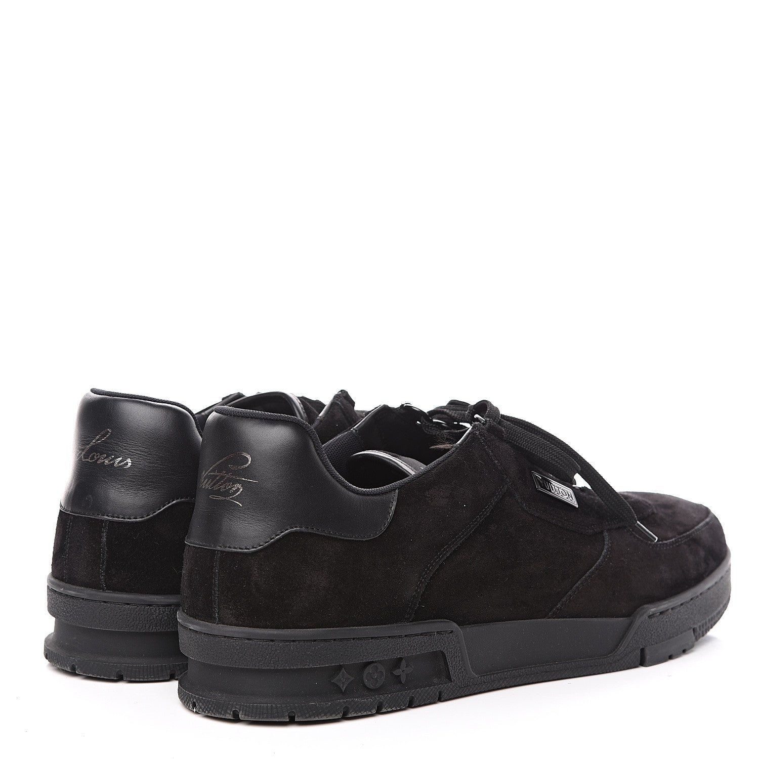 Louis Vuitton Suede Uniform Sneakers 10.5 Black 4 of 8