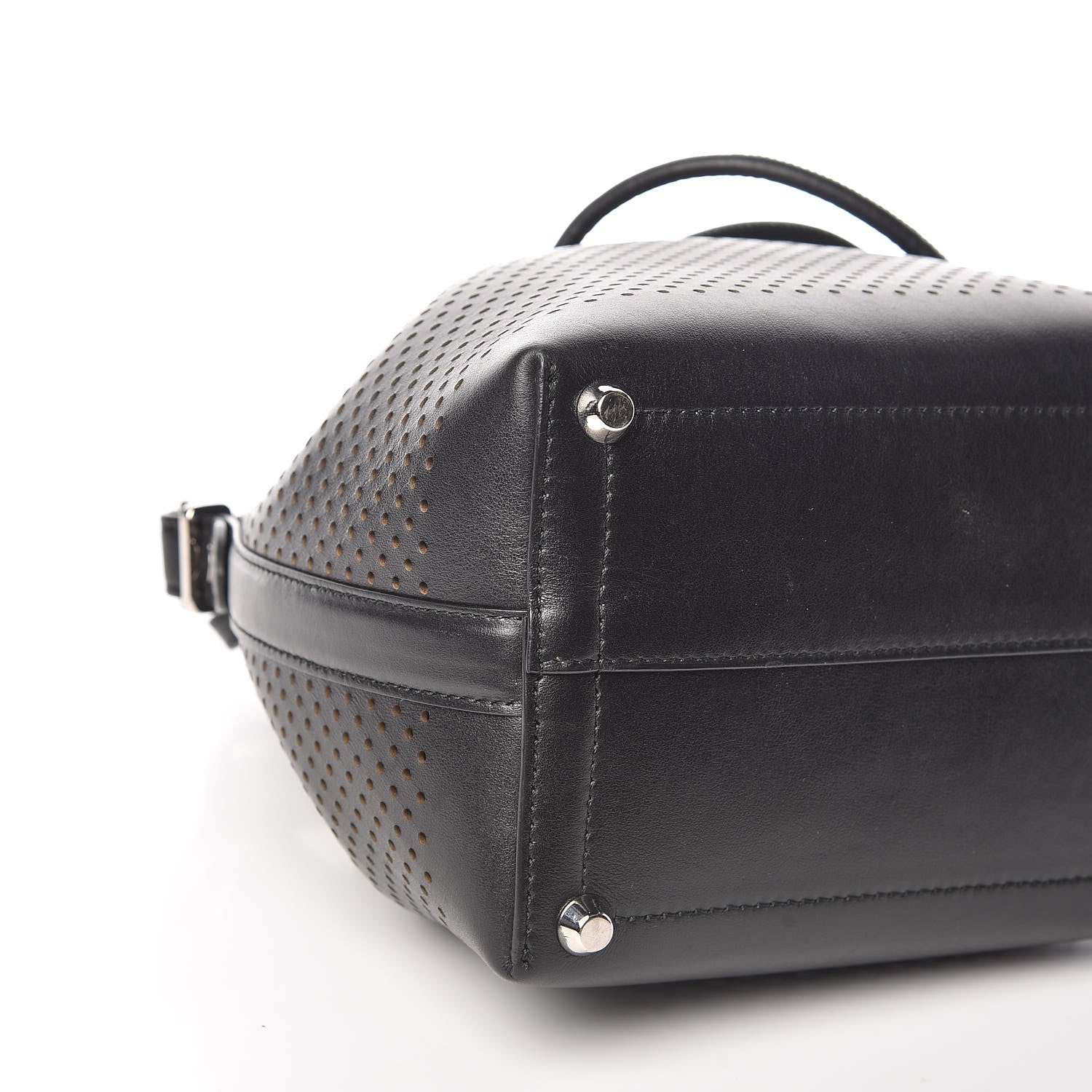 Proenza Schouler Calfskin Perforated Small Bucket Bag Black 11 of 13