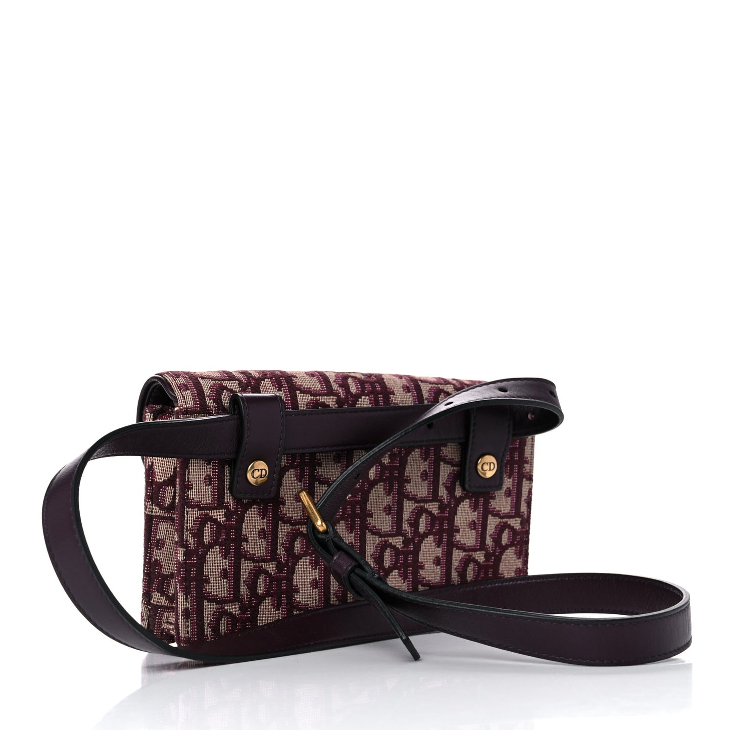 Oblique Saddle Belt Bag Bordeaux