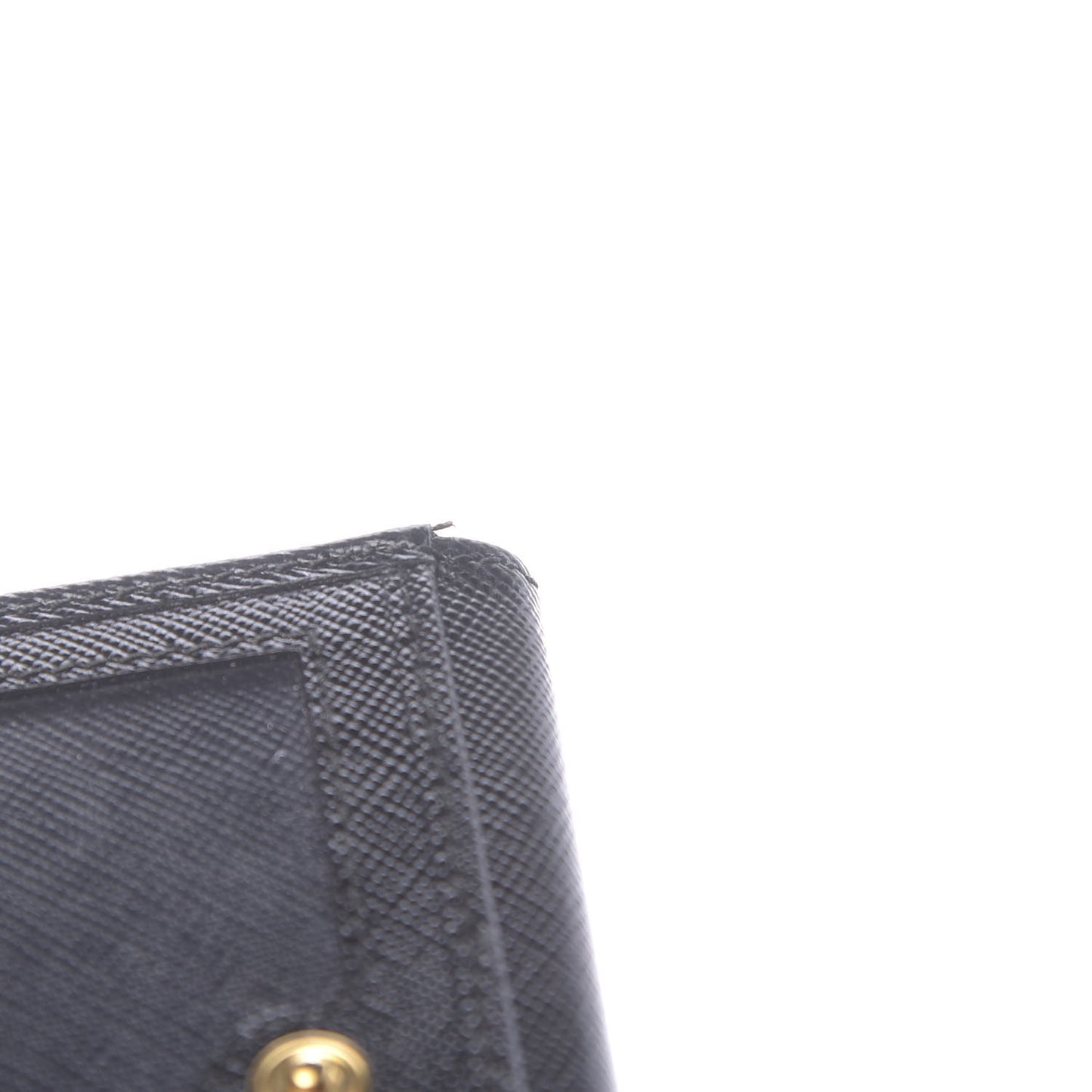 Saffiano Metal Flap Wallet Black
