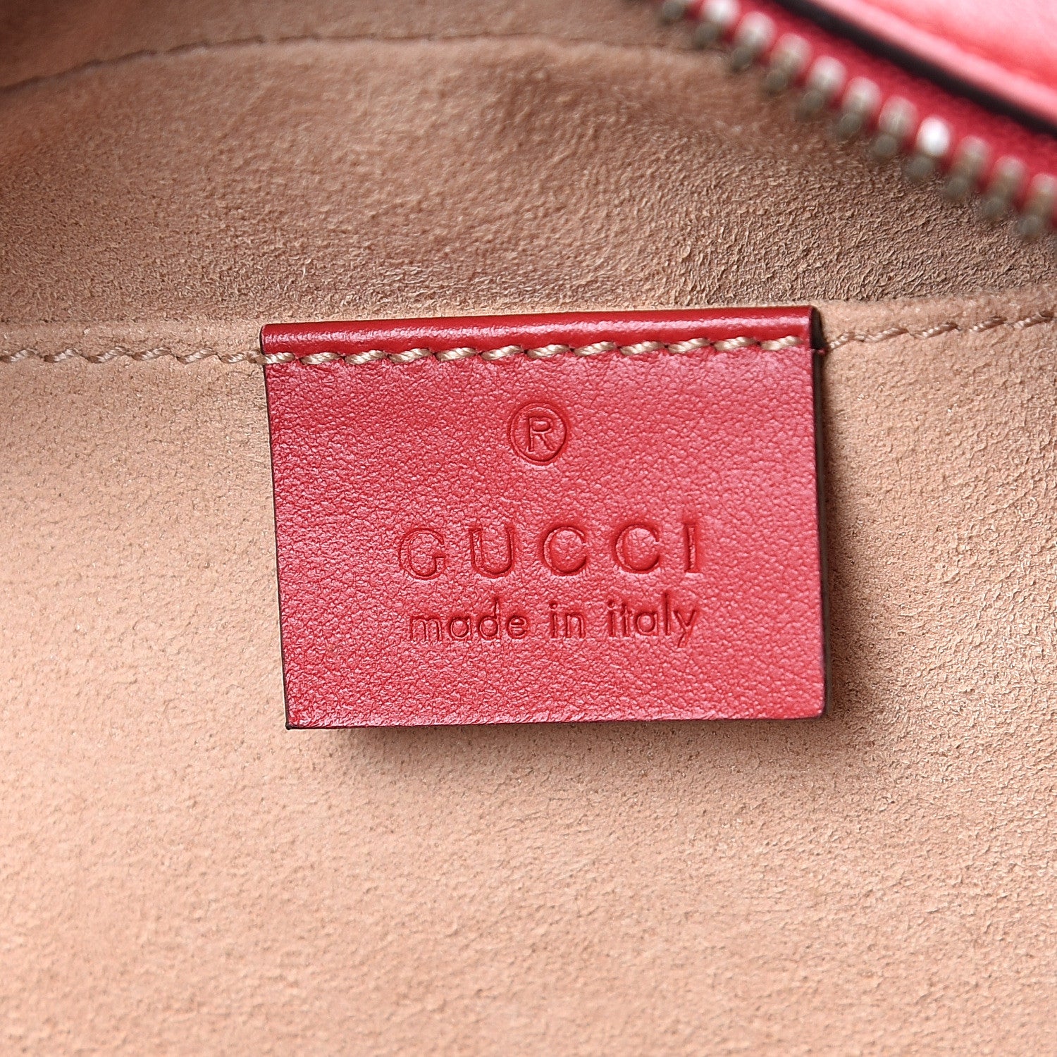 Gucci Calfskin Matelasse Small GG Marmont Chain Shoulder Bag Hibiscus Red 5 of 9