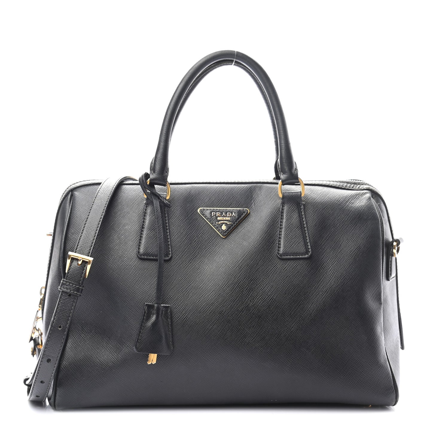 Saffiano Lux Bowler Black