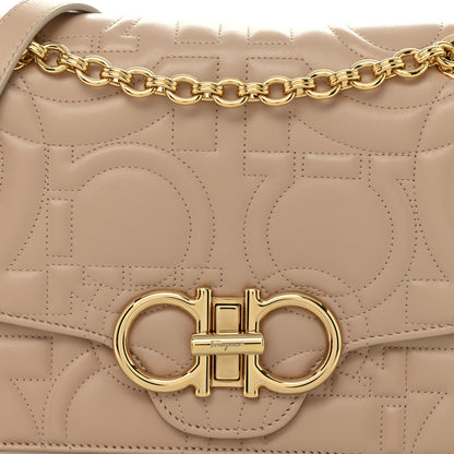 Salvatore Ferragamo Calfskin Quilted Gancini Flap Bag Ameretti 7 of 12