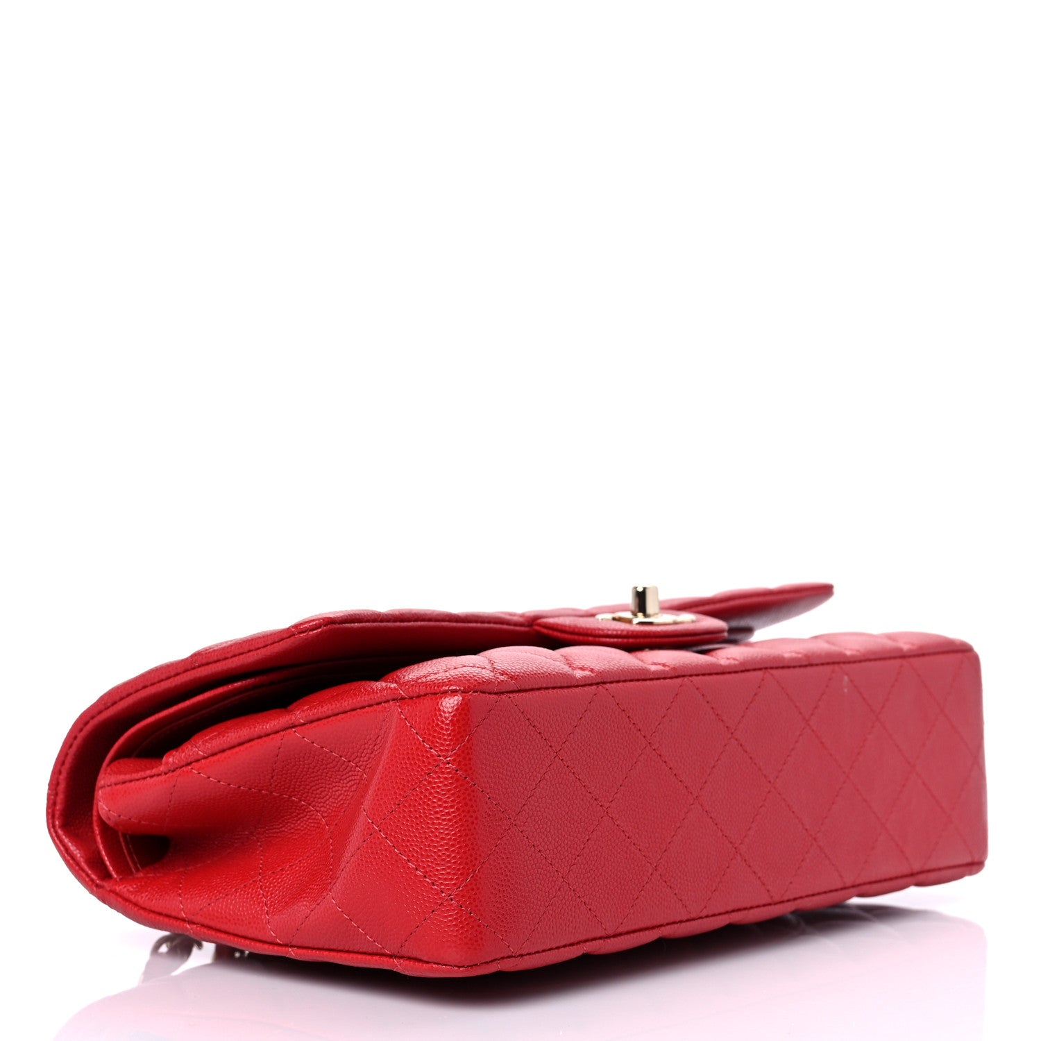 Chanel Caviar Quilted Medium Double Flap Red 3 of 12