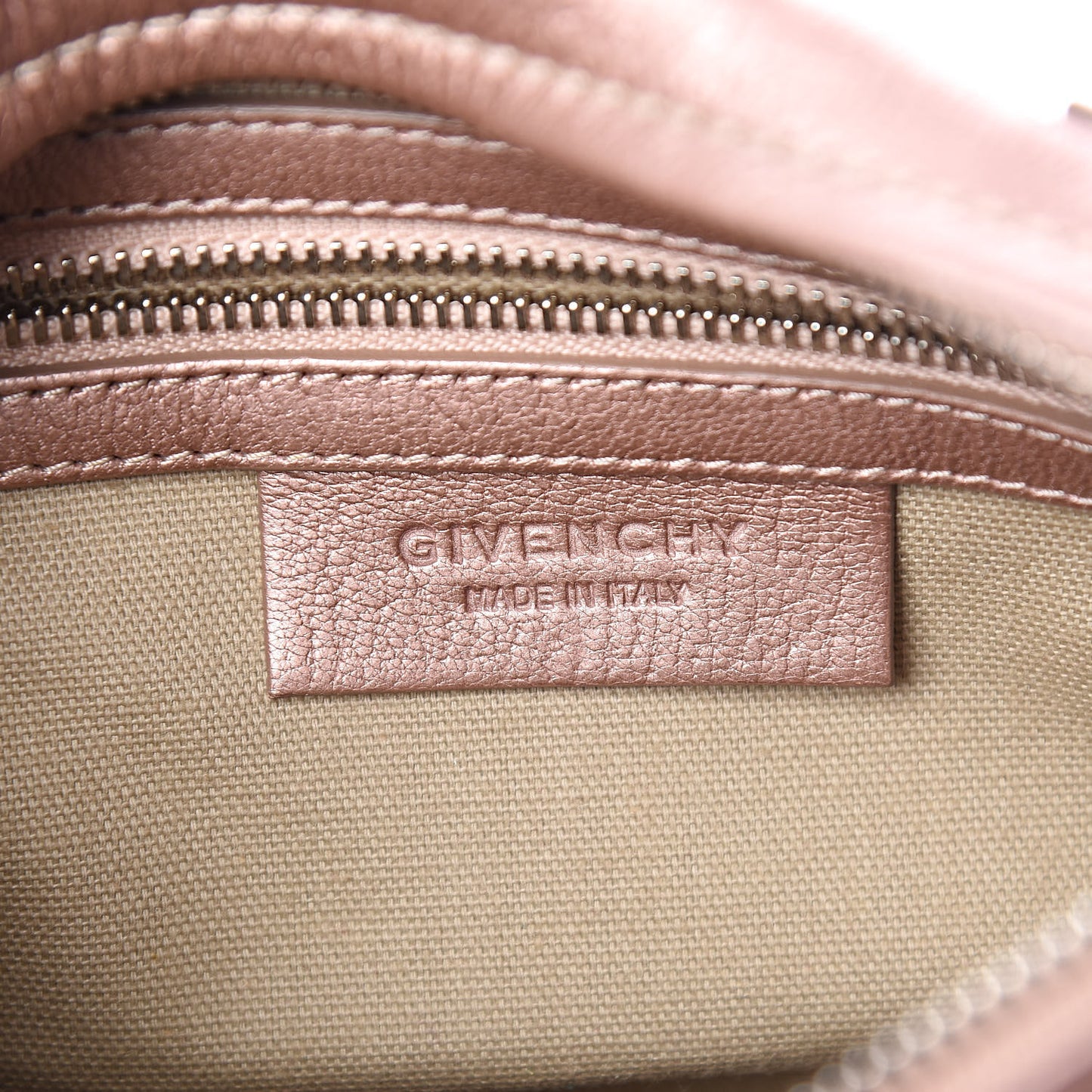 Metallic Sugar Goatskin Mini Pandora Light Pink