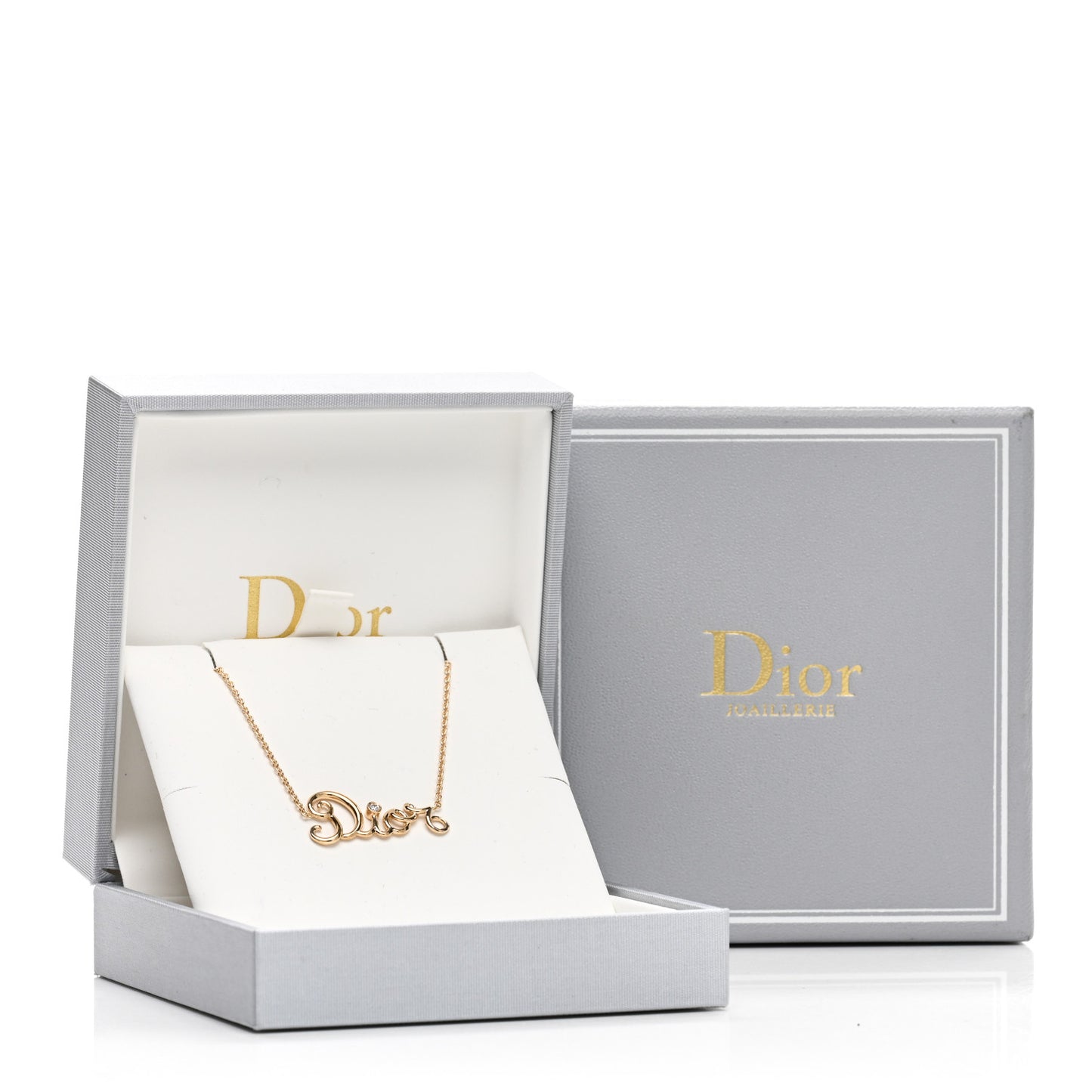 18K Yellow Gold Diamond Dioramour Pendant Necklace