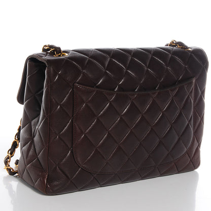 Chanel Lambskin Quilted Jumbo Flap Brown 3 of 10