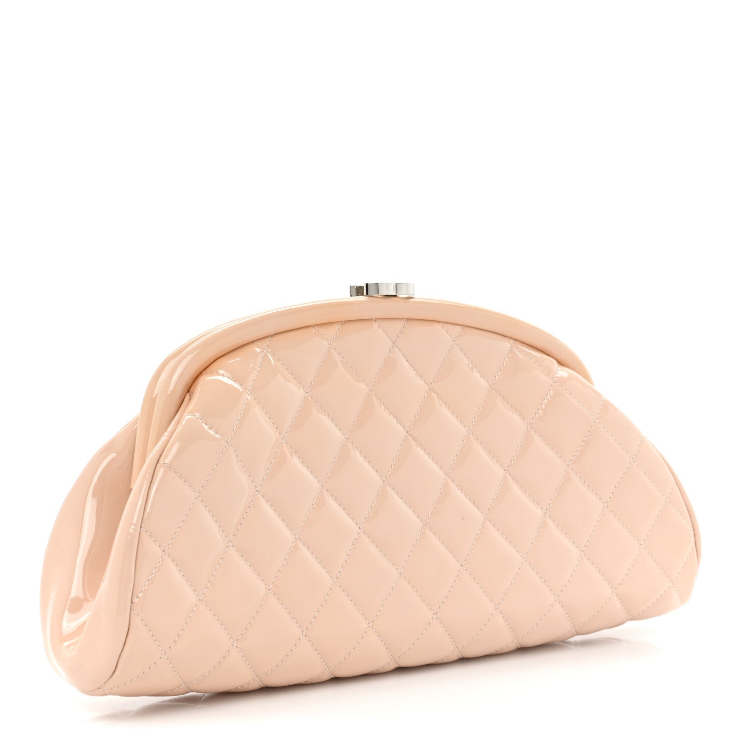 Chanel Patent Quilted Timeless Clutch Pink 3 of 15