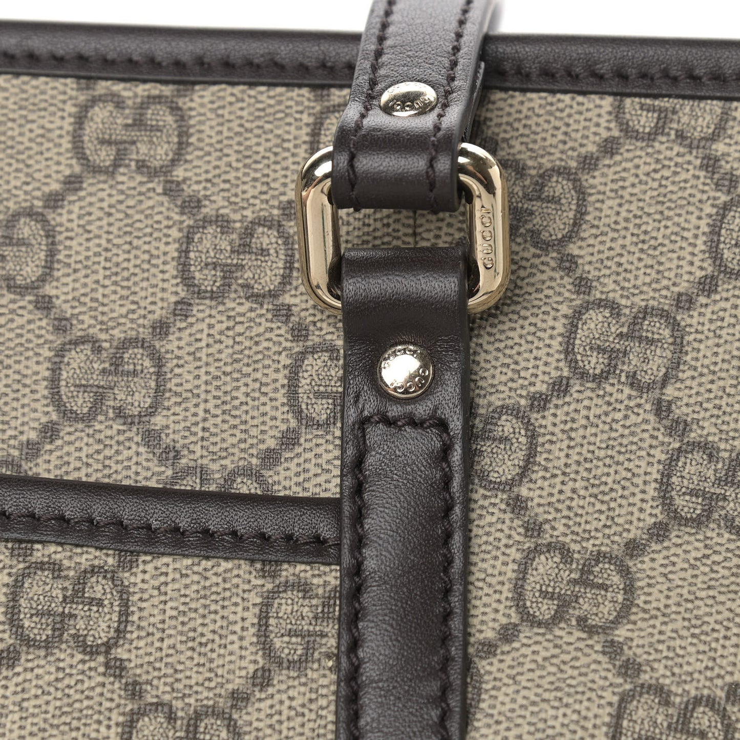 GG Supreme Monogram Medium Joy Tote Dark Brown