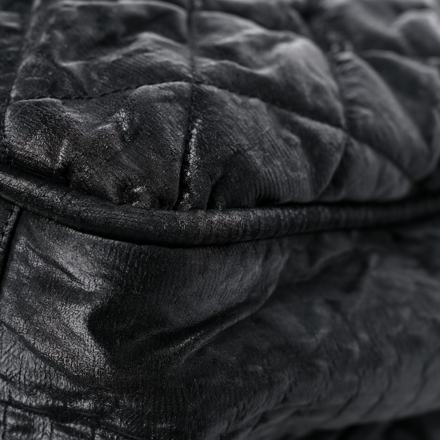 Chanel Crinkled Coated Canvas Le Marais Large Tote Black 8 of 16