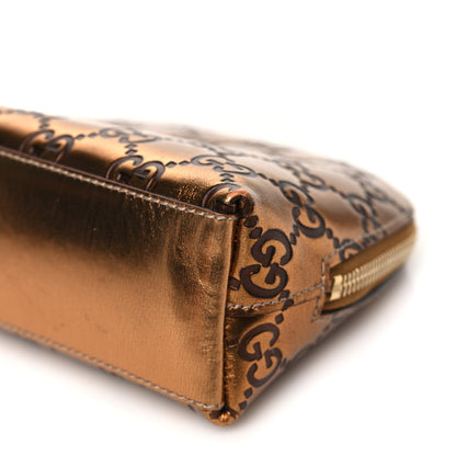 Gucci Guccissima Cosmetic Case Metallic Bronze 10 of 10