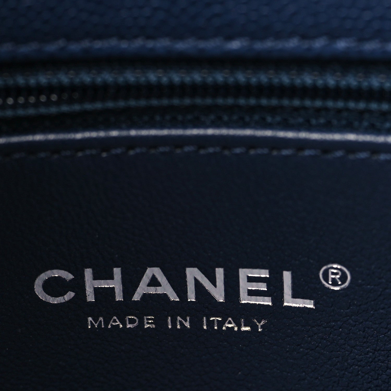 Chanel Caviar Lizard Quilted Medium Coco Handle Flap Navy 6 of 8