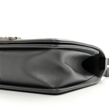 Chanel Lambskin Quilted Medium Boy Flap Dark Grey 10 of 12