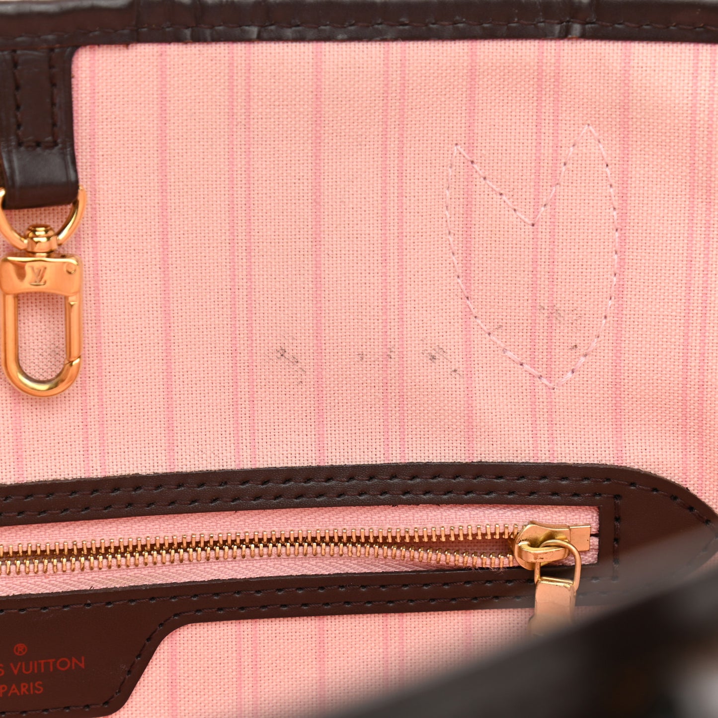 Damier Ebene Neo Neverfull MM Rose Ballerine