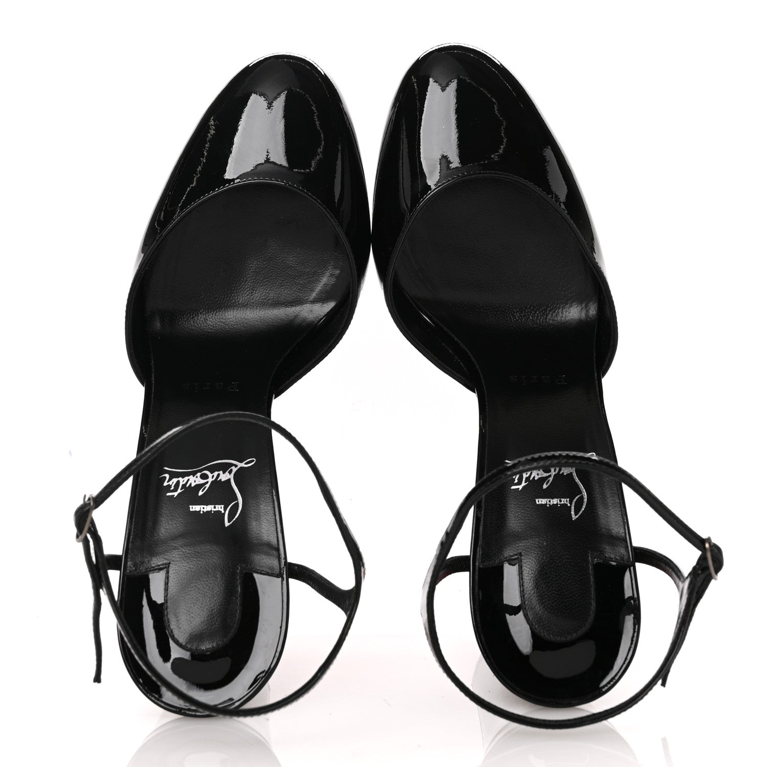 Christian Louboutin Patent Loo 130 Platform Sandals 40.5 Black 2 of 8