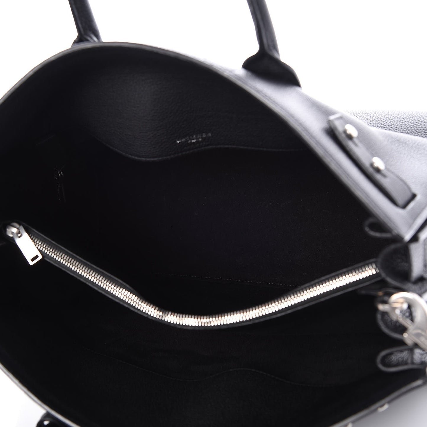 Grained Calfskin Medium Souple Sac De Jour Black