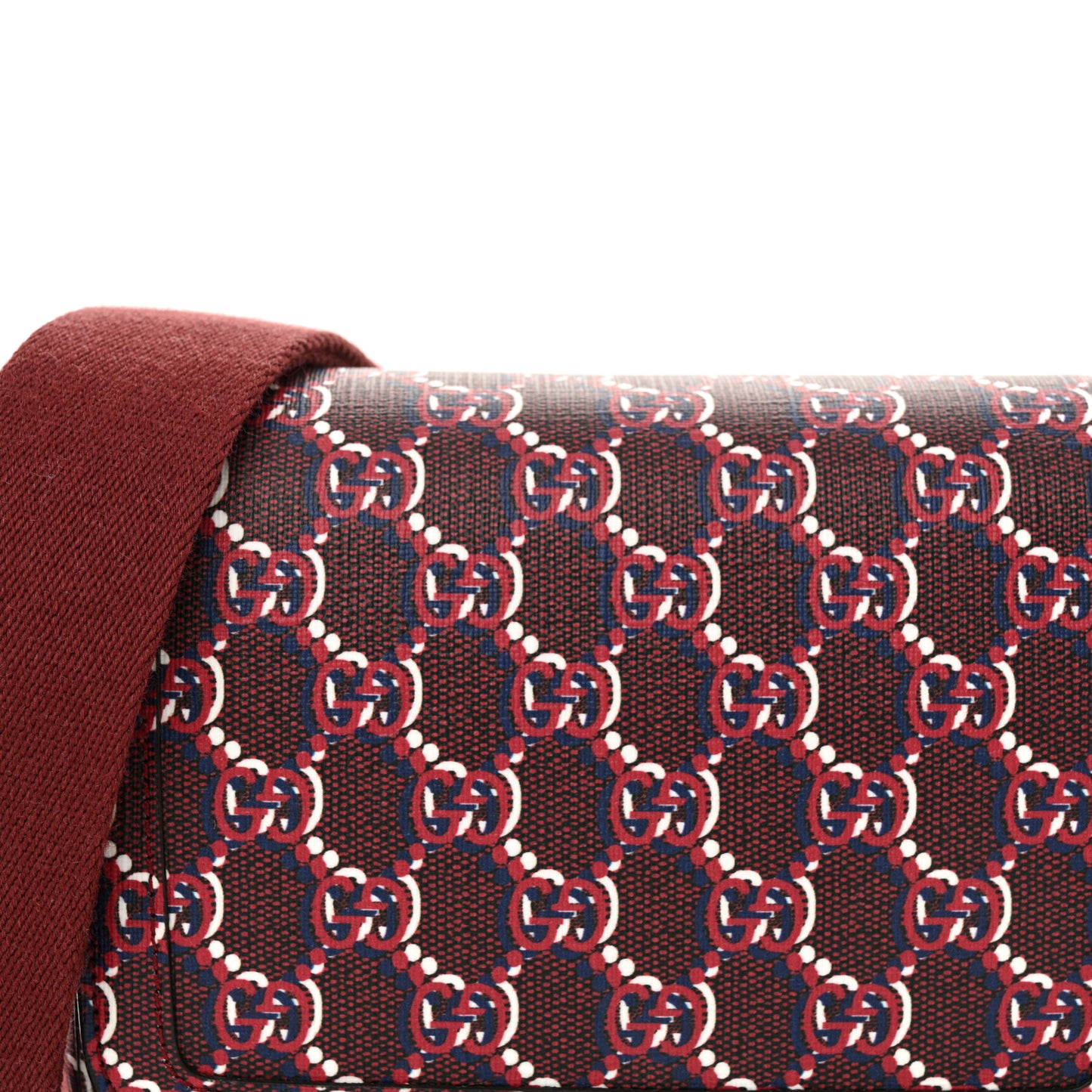 GG Shadow Monogram Super Mini Shoulder Bag Rosso Ancora Red