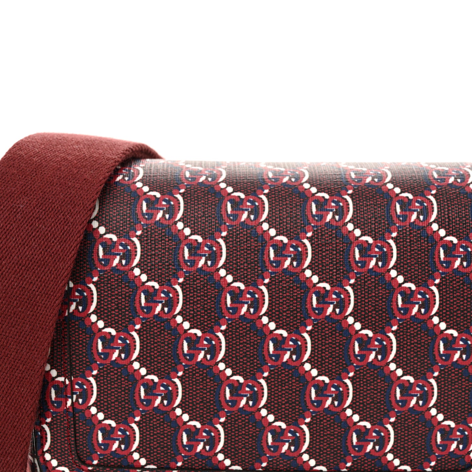 Gucci GG Shadow Monogram Super Mini Shoulder Bag Rosso Ancora Red 8 of 10