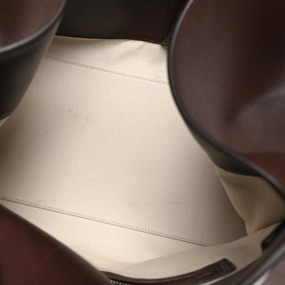 The Row Polished Saddle Calfskin Soft Margaux 15 Dark Brown 5 of 9