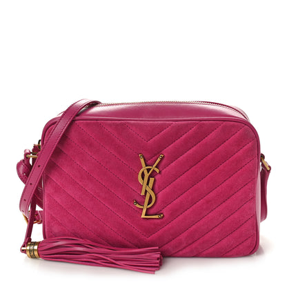Saint Laurent Suede Matelasse Monogram Lou Camera Bag Rose 1 of 11