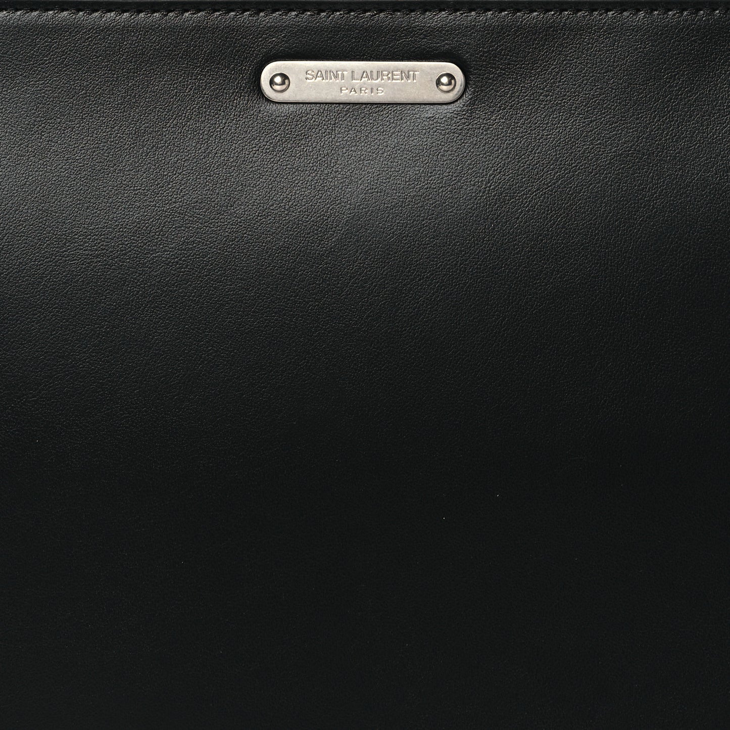 Calfskin Zipped Clutch Black
