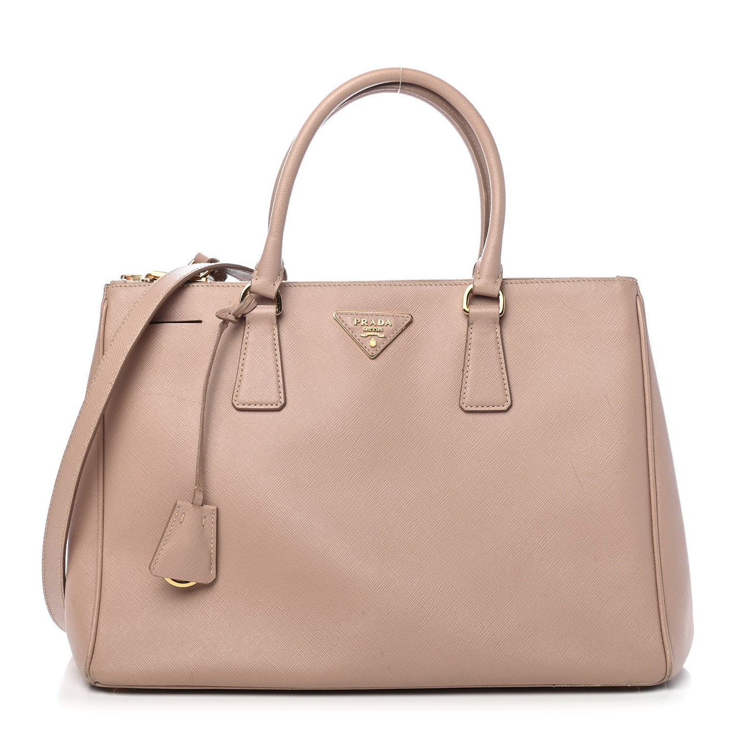 Saffiano Medium Galleria Double Zip Tote Cammeo