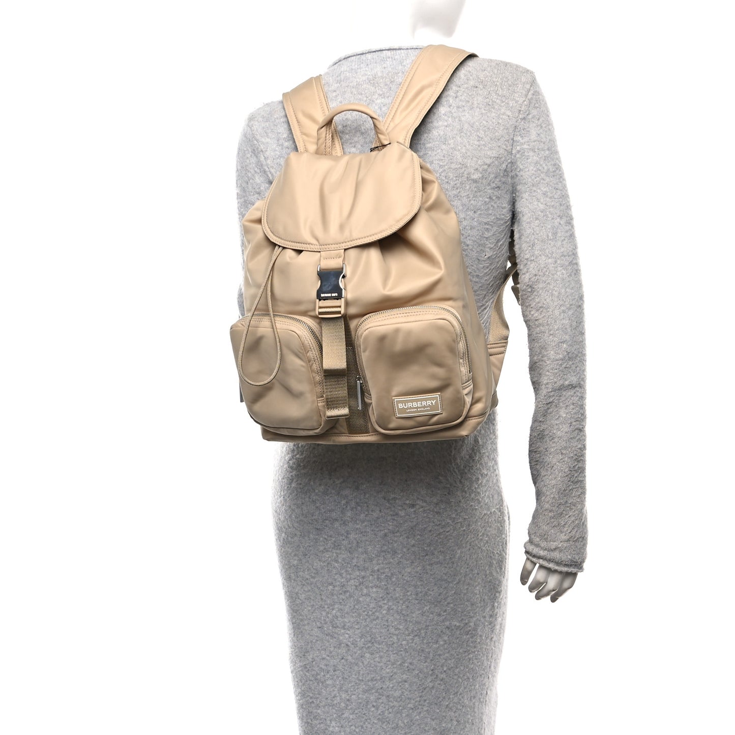 Nylon Small Rucksack Backpack Gold Honey