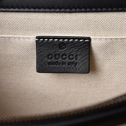 Gucci Moon Calfskin Web Medium Dionysus Bamboo Top Handle Bag Black Bright Evergreen Hibiscus Red 6 of 9