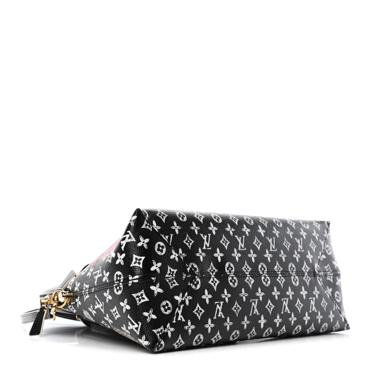 Louis Vuitton Calfskin Catogram Alma Souple MM Black 3 of 4