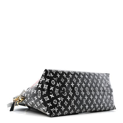 Louis Vuitton Calfskin Catogram Alma Souple MM Black 3 of 4