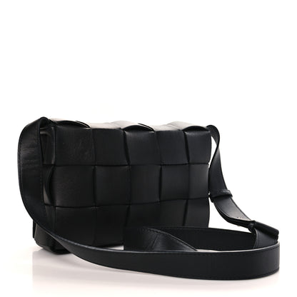 Bottega Veneta Lambskin Maxi Intrecciato Cassette Crossbody Bag Black 3 of 9