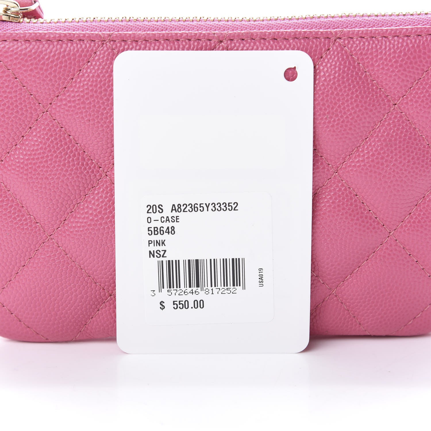 Chanel Shiny Caviar Quilted Small Cosmetic Case Pink 10 of 10