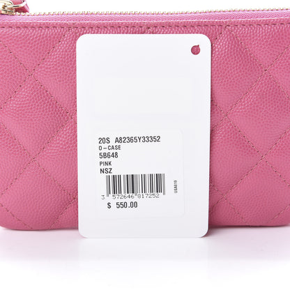 Chanel Shiny Caviar Quilted Small Cosmetic Case Pink 10 of 10