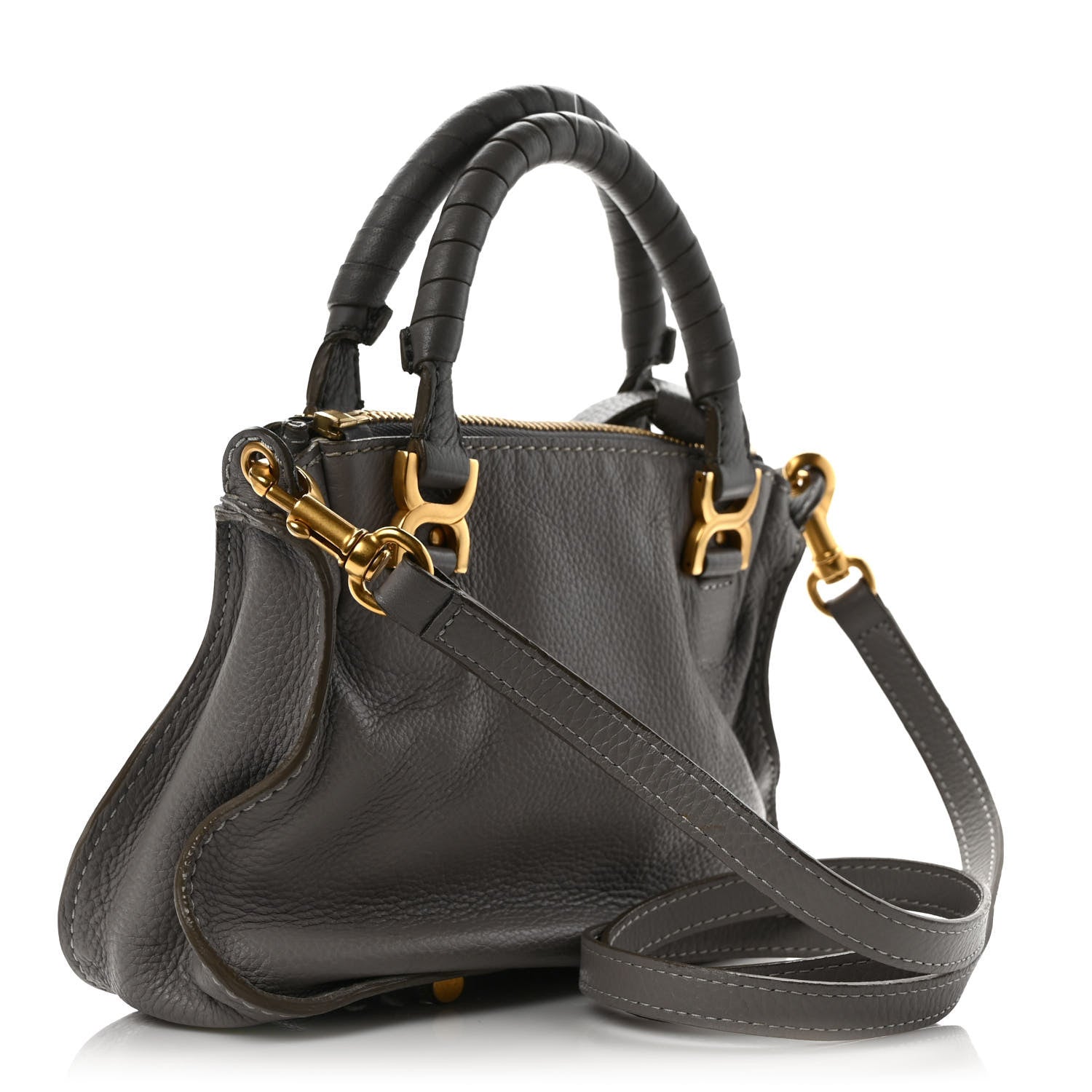 Chloe Calfskin Mini Marcie Satchel Cashmere Grey 3 of 11