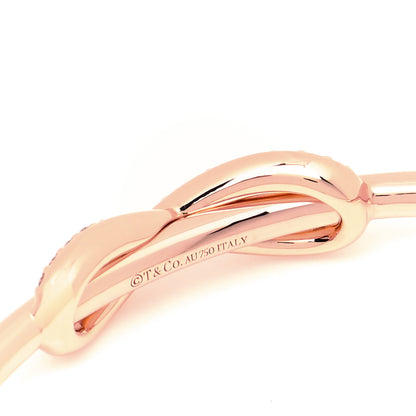 Tiffany 18K Rose Gold Diamond Infinity Cuff Bracelet 4 of 4