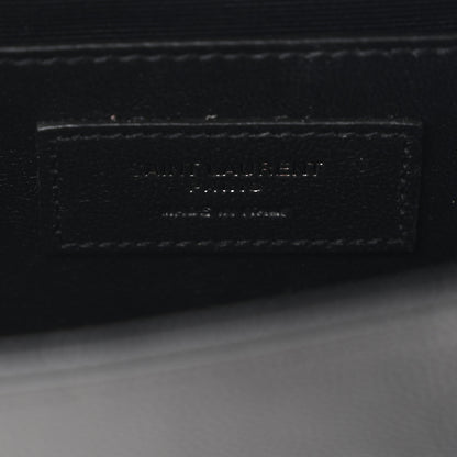 Saint Laurent Grain De Poudre Small Monogram Monochrome Kate Satchel Black 6 of 11