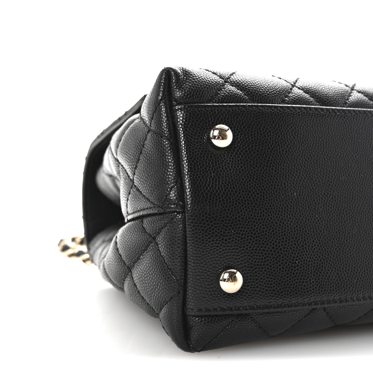 Chanel Caviar Quilted Small Coco Handle Flap Black 9 of 10