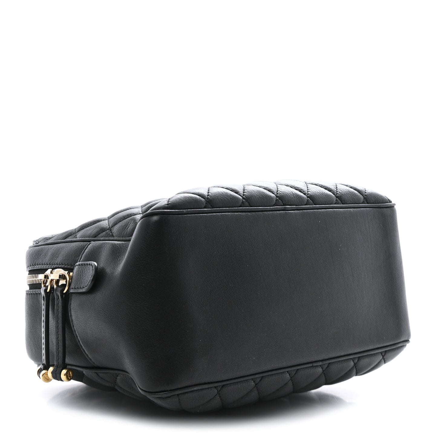 Calfskin Quilted CC Medium Vanity Case Black