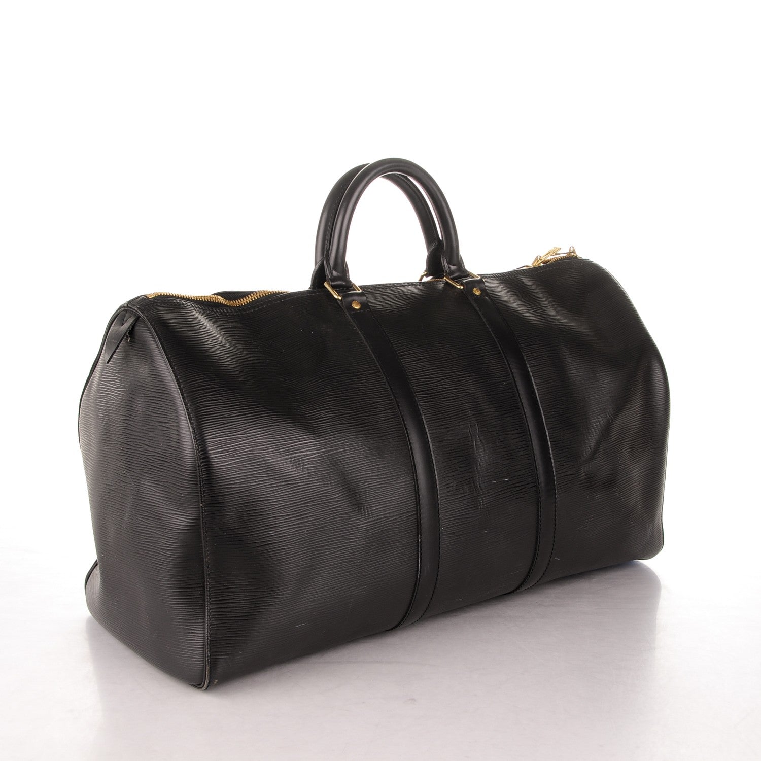 Louis Vuitton Epi Keepall 55 Black 3 of 12